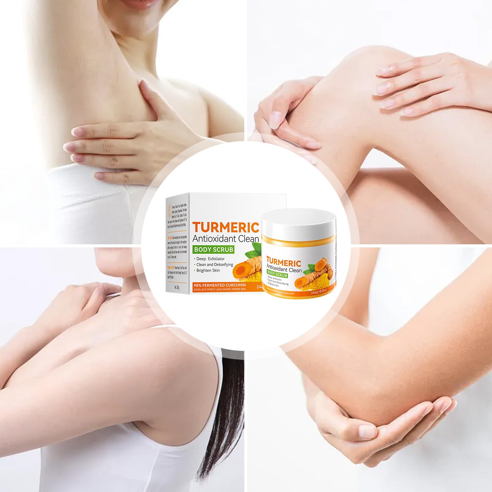Sadoer Turmeric Scrub,Skin Lightening Body Scrub 240g