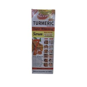VEET GOLD Turmeric Super Whitening Face & Body Serum Brightens, Evens Tone, Soothes, Hydrates, Reduces Wrinkles, Nourishes, Refines Pores, Antioxidant Protection