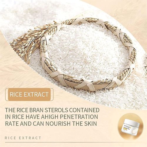 BIOAQUA Rice Raw Pulp Cream For Face, Improves Moisture Skin Barrier, Nourishes Deeply, Facial Moisturizing, Nourishing And Hydrating With Rice Extract For Women 50g
