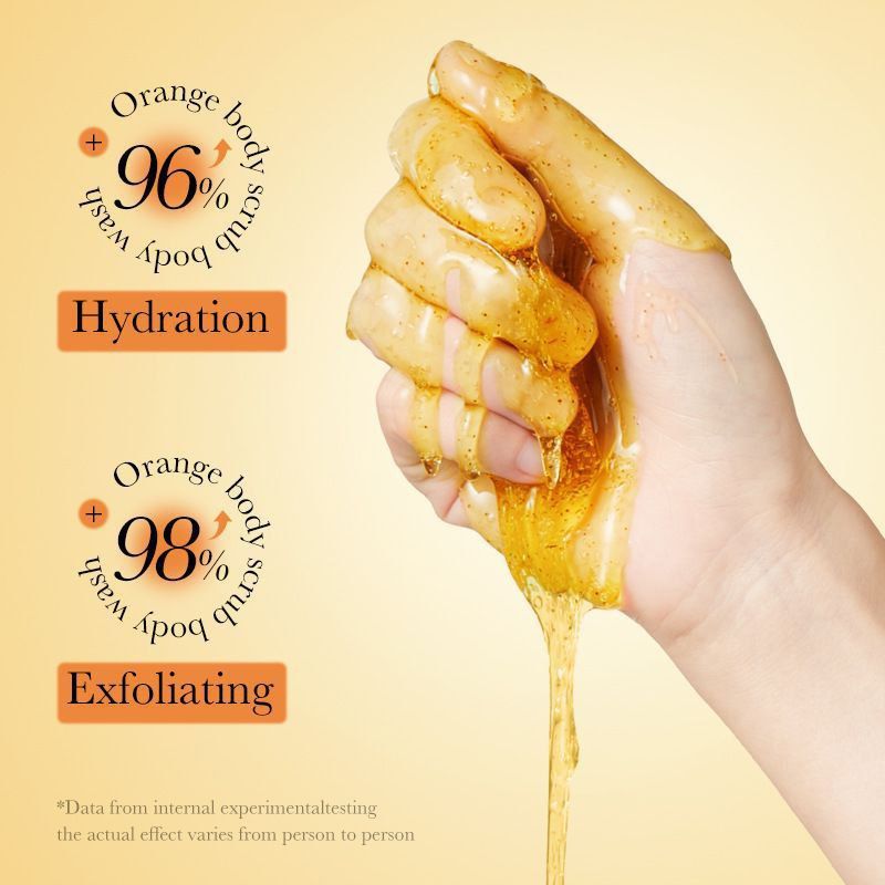 Sadoer Orange VC Scrub Body Wash Shower Gel -500ml