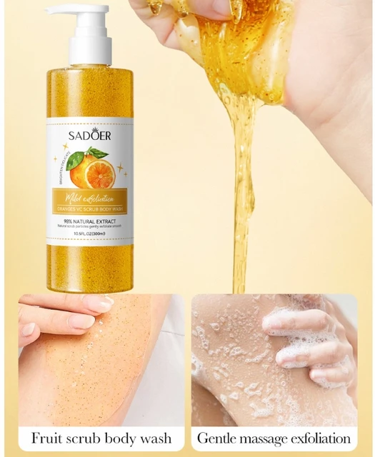 Sadoer Orange VC Scrub Body Wash Shower Gel -500ml