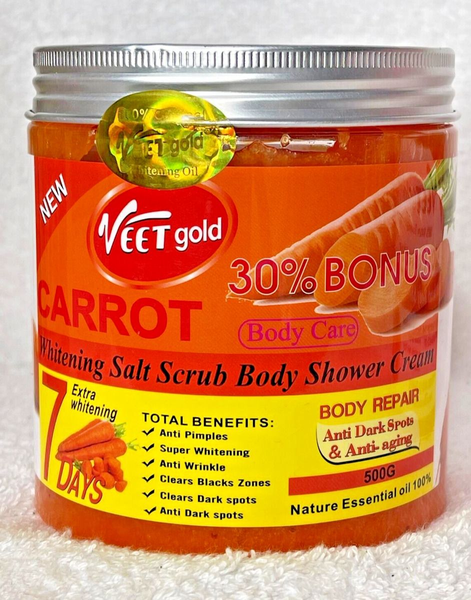 Veet Gold Carrot Whitening Salt Body Scrub 500g