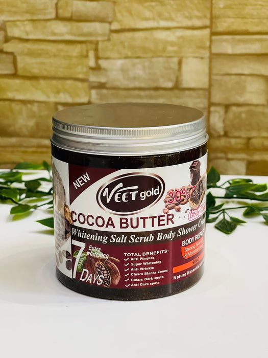 Veet Gold Cocoa Butter 7 Days Whitening Salt Body Scrub 500g