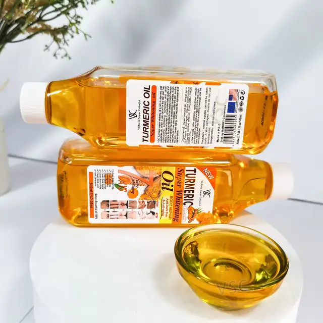 Turmeric Super Whitening Body Repair Oil, Body Parts, and Bikini Area Dark Spot Clearing & Anti-Aging 100% Natural Essential Oil - 500ml