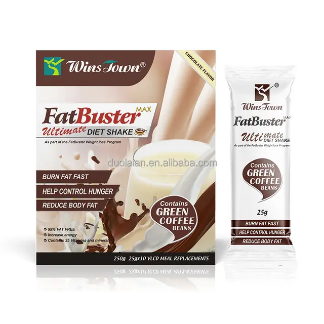 Wins Town Fat Blaster Diet Shake,Weight Loss Meal Replacement,Chocolate Flavor (chocolate flavor, 25g*10bags)