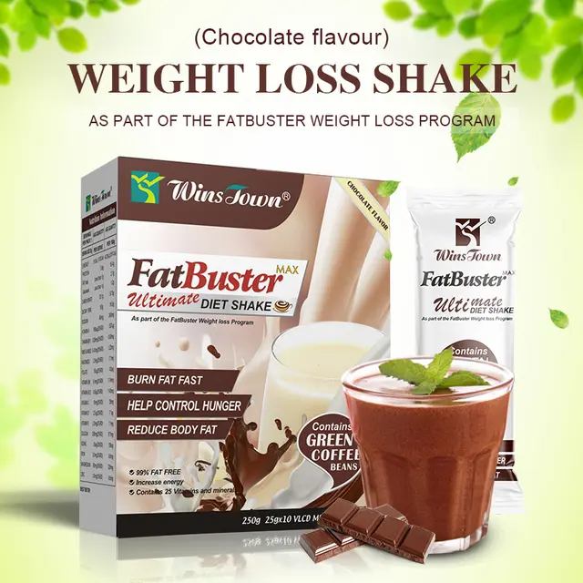 Wins Town Fat Blaster Diet Shake,Weight Loss Meal Replacement,Chocolate Flavor (chocolate flavor, 25g*10bags)