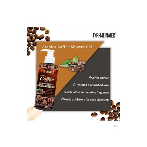 DR MEINAIER Arabica coffee showering gel whitening cleansing scrub 1000 ml