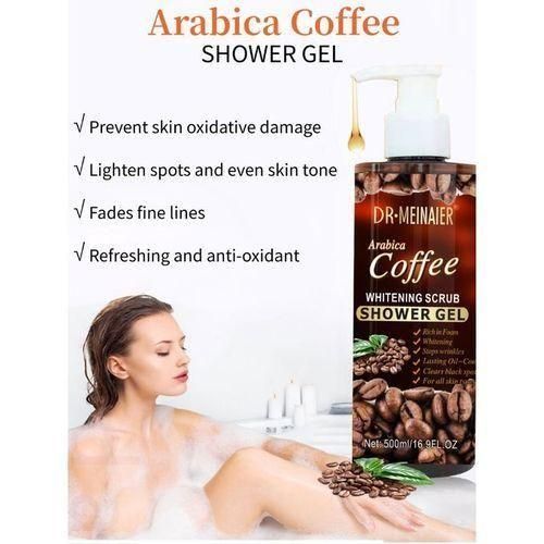 DR MEINAIER Arabica coffee showering gel whitening cleansing scrub 1000 ml