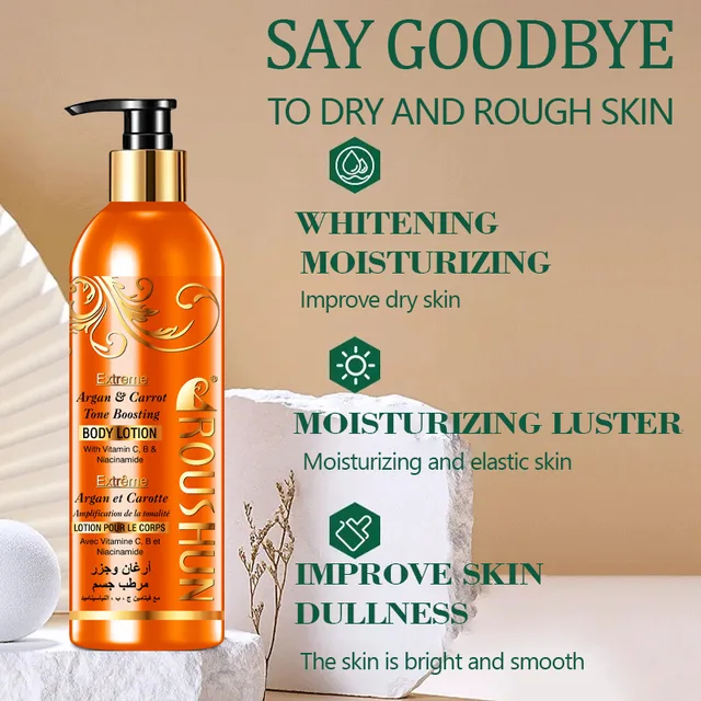Roushun Argan And Carrot Tone Boosting Body Lotion 500 ml