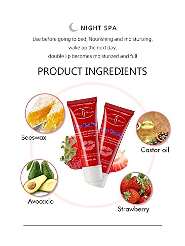 Aichun Beauty lip balm moisturizing and soothing highly concentrated lips with strawberry - 50 gm