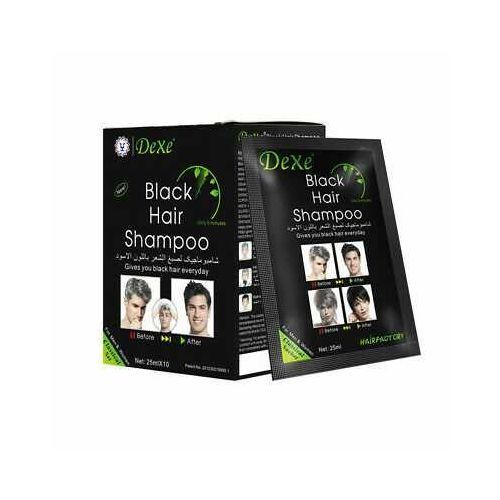 10 PCS Dexe Black Hair Shampoo Instant Hair Dye for Men Women Black Color