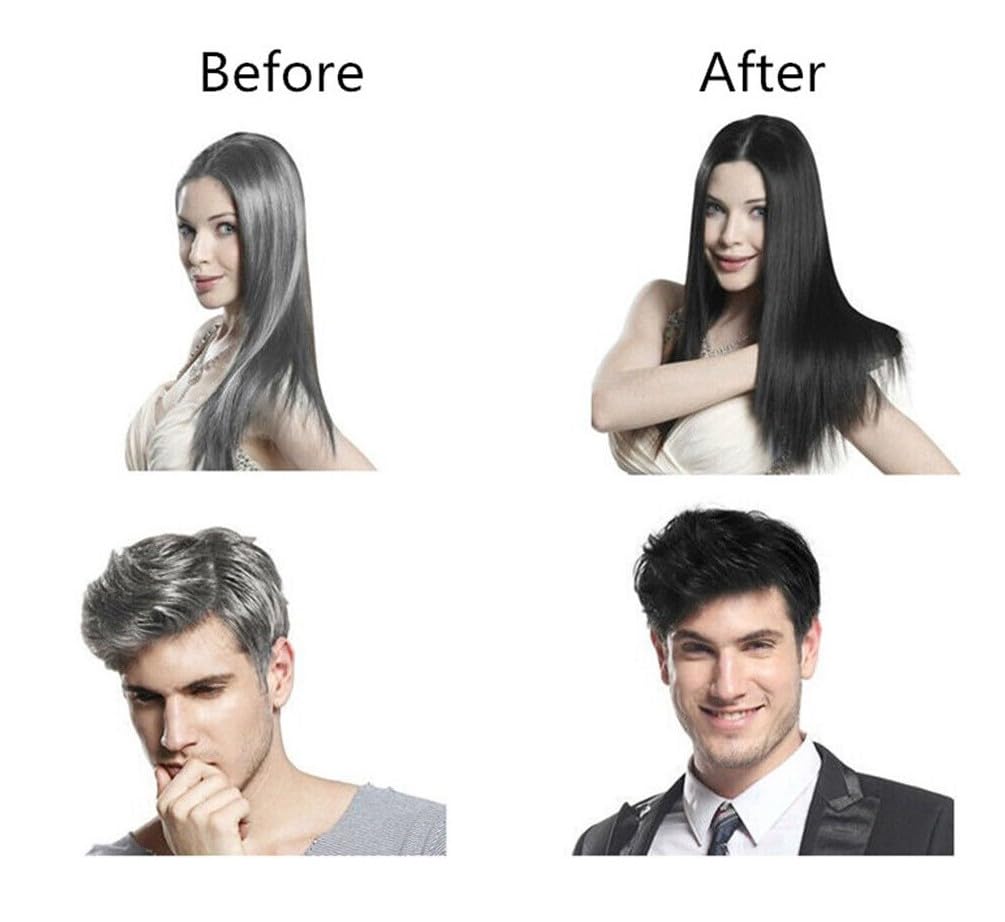 10 PCS Dexe Black Hair Shampoo Instant Hair Dye for Men Women Black Color