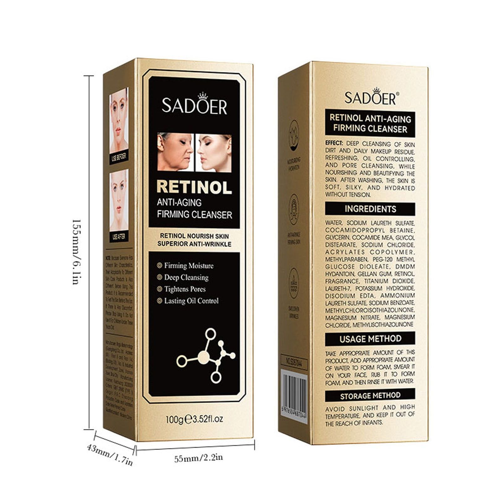 Retinol Anti Aging Cleanser Face Wash Cleanser 100g