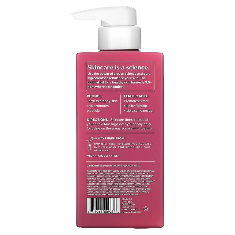 MEDIX 5.5 Retinol + Ferulic Acid Anti Aging Body Cream 444 ml