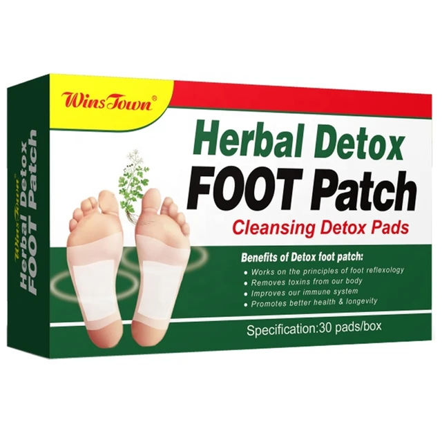 Wins Town Herbal Detox Foot Patch (30 patches per pack) | Cleansing Detox Pads