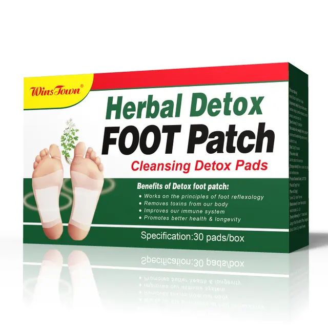 Wins Town Herbal Detox Foot Patch (30 patches per pack) | Cleansing Detox Pads
