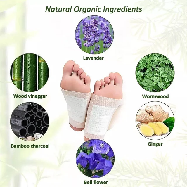 Wins Town Herbal Detox Foot Patch (30 patches per pack) | Cleansing Detox Pads