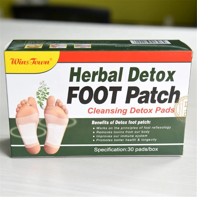 Wins Town Herbal Detox Foot Patch (30 patches per pack) | Cleansing Detox Pads