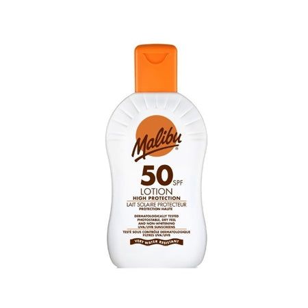 Malibu Kids sunscreen lotion SPF 50, for very high sun protection, dramatologically tested & water resistant 200 ml