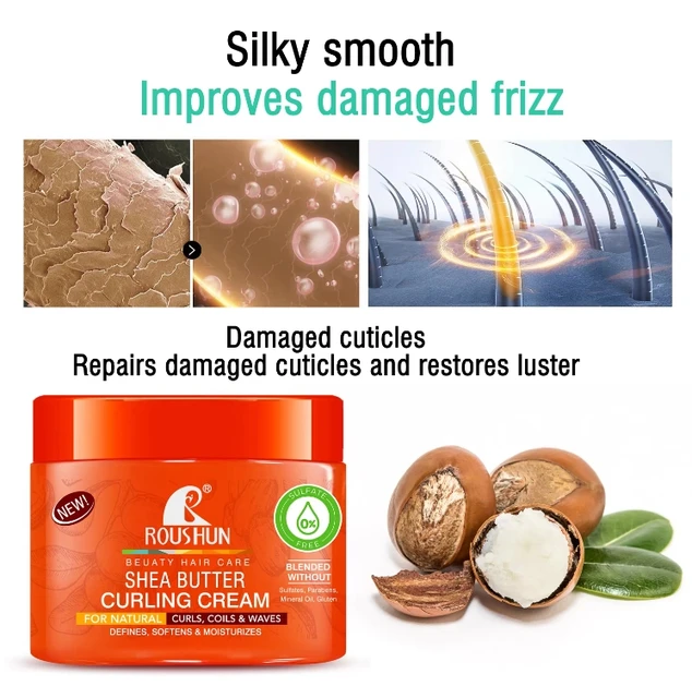 Roushun Shea Butter Curling Cream 350 ml