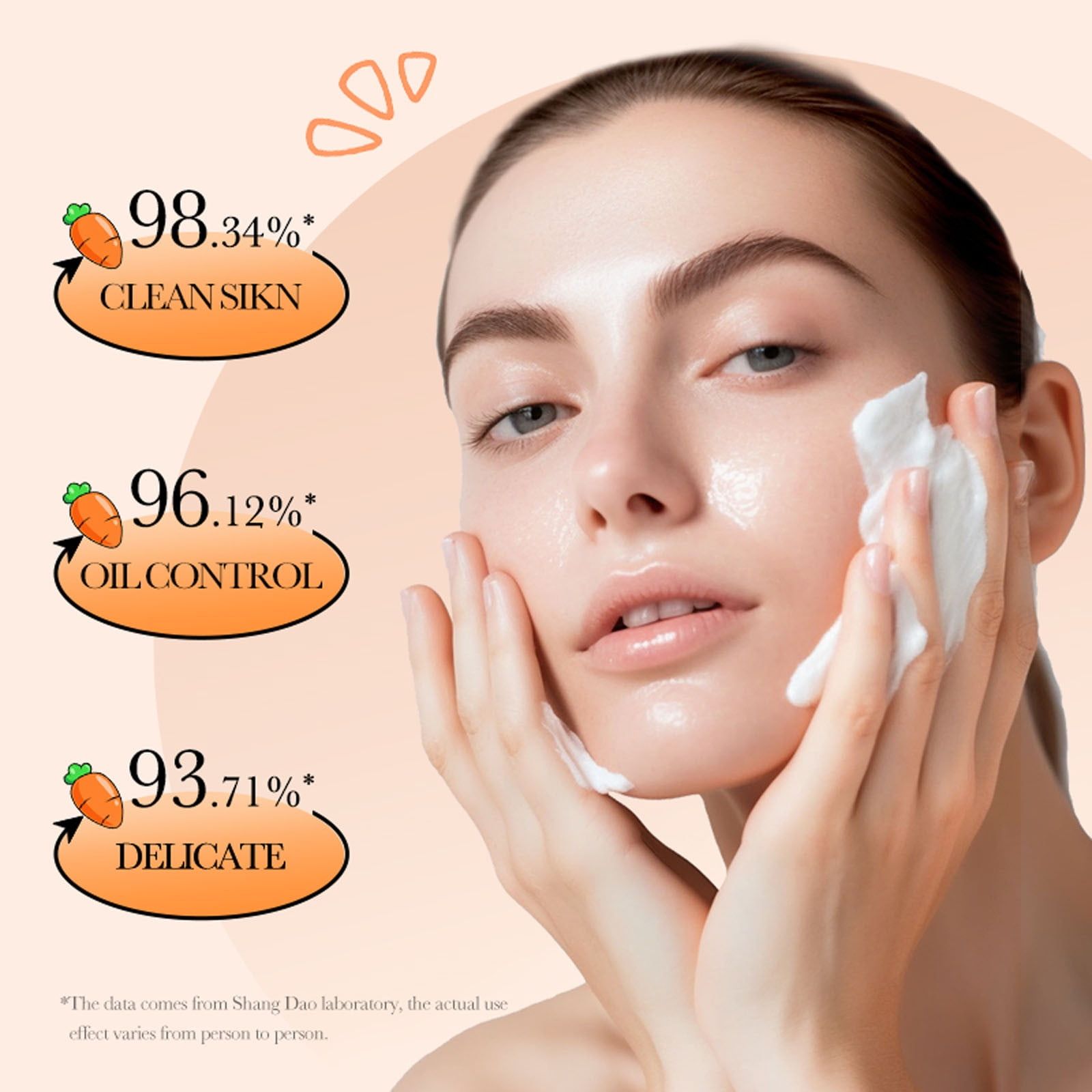 Sadoer Carrot Cleanser Milk Oil Control Brightening Refreshing Moisturising Cleanser 100ml