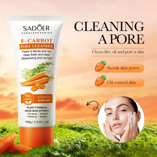 Sadoer Carrot Cleanser Milk Oil Control Brightening Refreshing Moisturising Cleanser 100ml