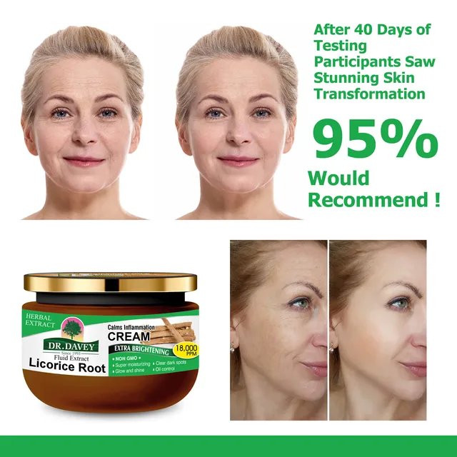 Dr Davey Licorice Root Brightening Dark Spot Corrector Remover Cream 248 ml
