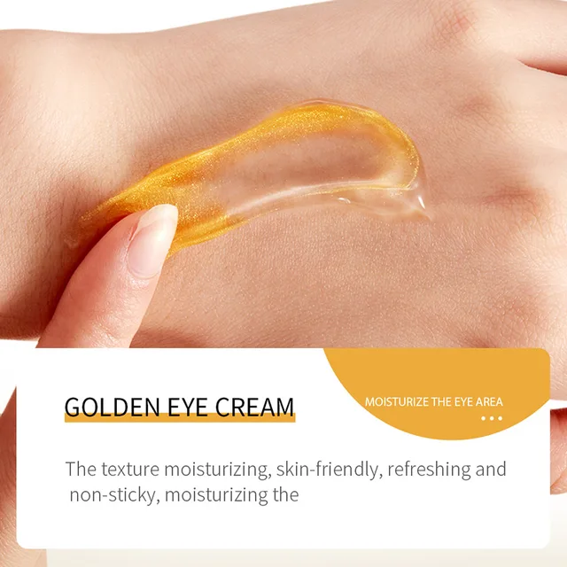 Sadoer Golden Moisturizing & Tender Anti-Wrinkle Eye Cream 60g / Improve Dark Circles and Eye Edema & Deeply Moisturize & Smooth and Tender Skin & Remove Eye Lines