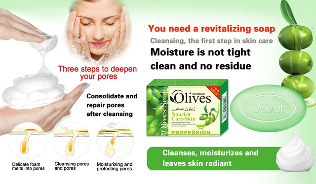 Cleanse Whitening skin olives soap