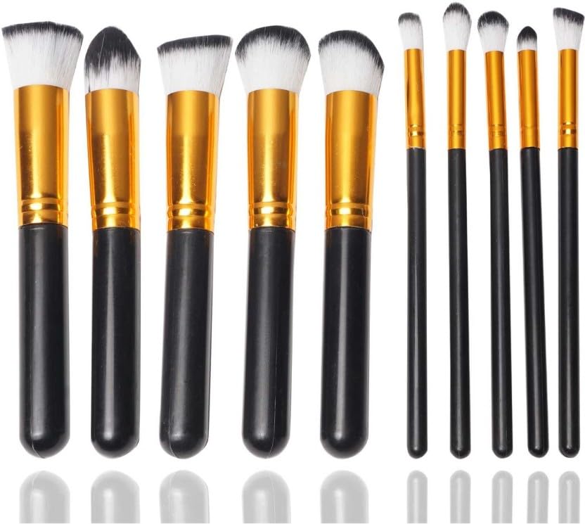 10pcs Makeup Brushes Professional Brush Set For Foundation Blush Eye Shadow