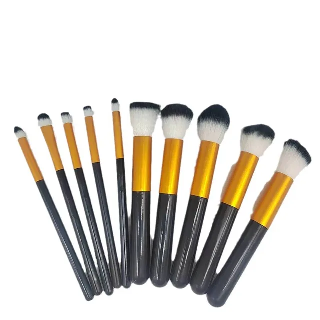 10pcs Makeup Brushes Professional Brush Set For Foundation Blush Eye Shadow