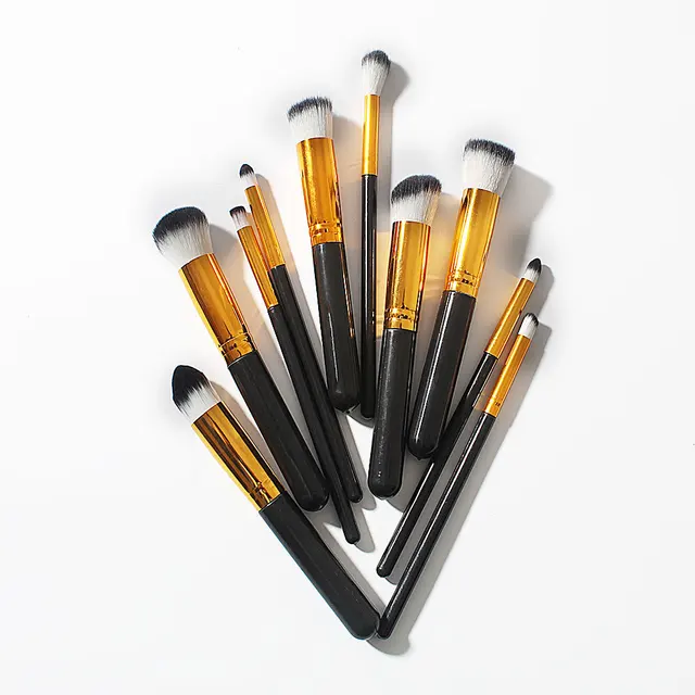 10pcs Makeup Brushes Professional Brush Set For Foundation Blush Eye Shadow