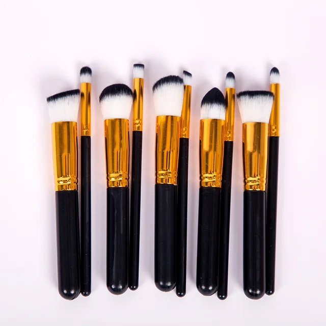 10pcs Makeup Brushes Professional Brush Set For Foundation Blush Eye Shadow