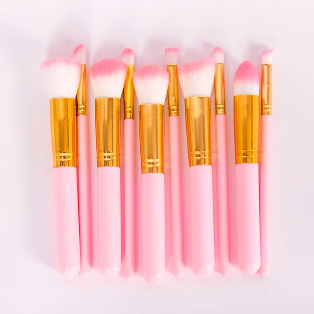 10pcs Makeup Brushes Professional Brush Set For Foundation Blush Eye Shadow
