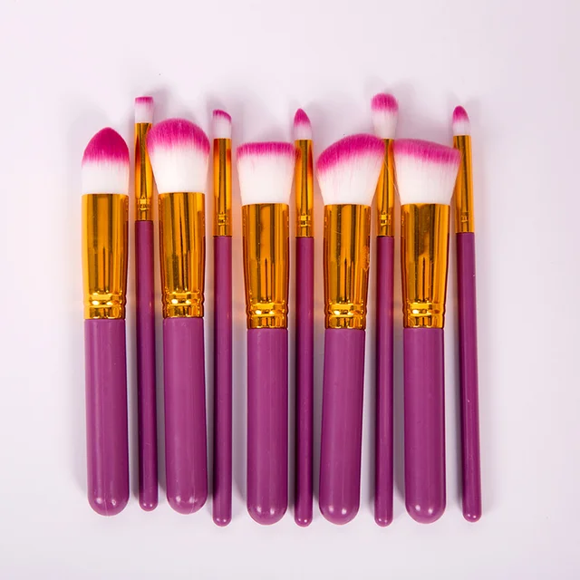 10pcs Makeup Brushes Professional Brush Set For Foundation Blush Eye Shadow view 2