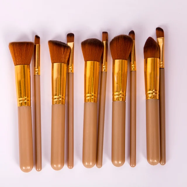 10pcs Makeup Brushes Professional Brush Set For Foundation Blush Eye Shadow