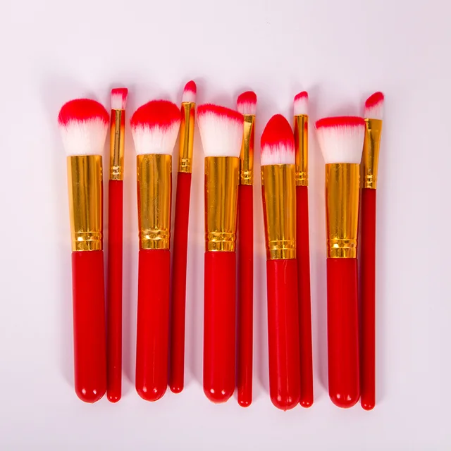 10pcs Makeup Brushes Professional Brush Set For Foundation Blush Eye Shadow