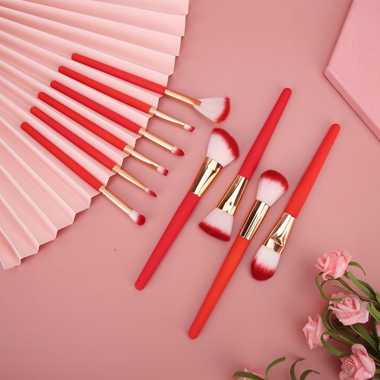10pcs Makeup Brushes Professional Brush Set For Foundation Blush Eye Shadow view 7