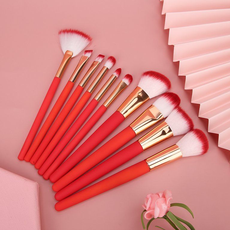 10pcs Makeup Brushes Professional Brush Set For Foundation Blush Eye Shadow view 6
