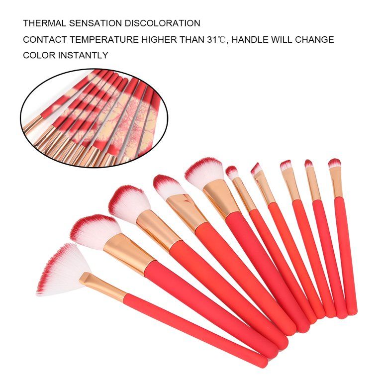 10pcs Makeup Brushes Professional Brush Set For Foundation Blush Eye Shadow view 4