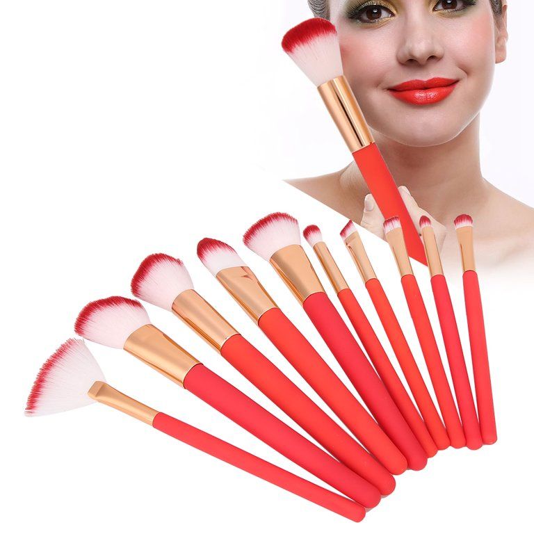 10pcs Makeup Brushes Professional Brush Set For Foundation Blush Eye Shadow view 2