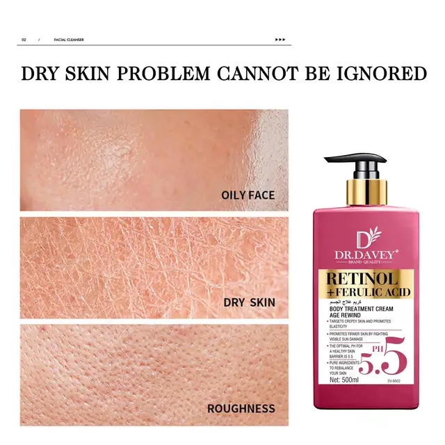 Dr. Davey Retinol + Ferulic Acid Age Rewind Body Cream 500 ml