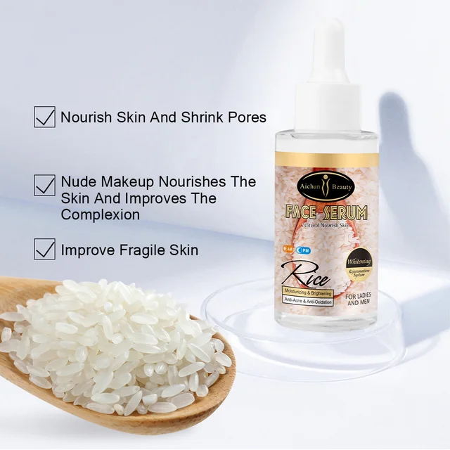 Aichun Beauty Moisturizing Brightening Facial Natural Rice Face Serum