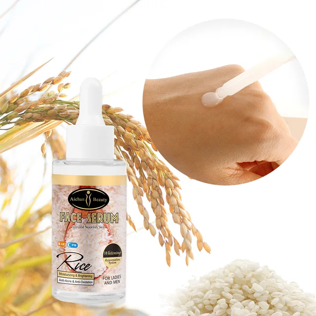 Aichun Beauty Moisturizing Brightening Facial Natural Rice Face Serum