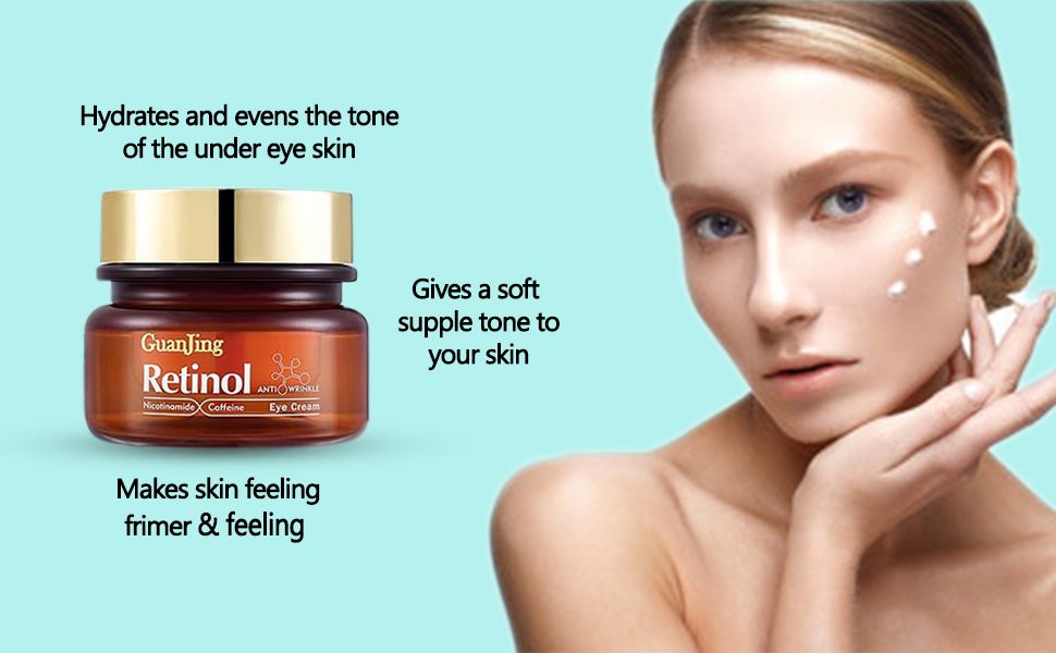 GuanJing Retinol Anti Aging Eye Cream Anti-Wrinkles Bags Dark Circles Removal Retinol Eye Cream For Women - 30g