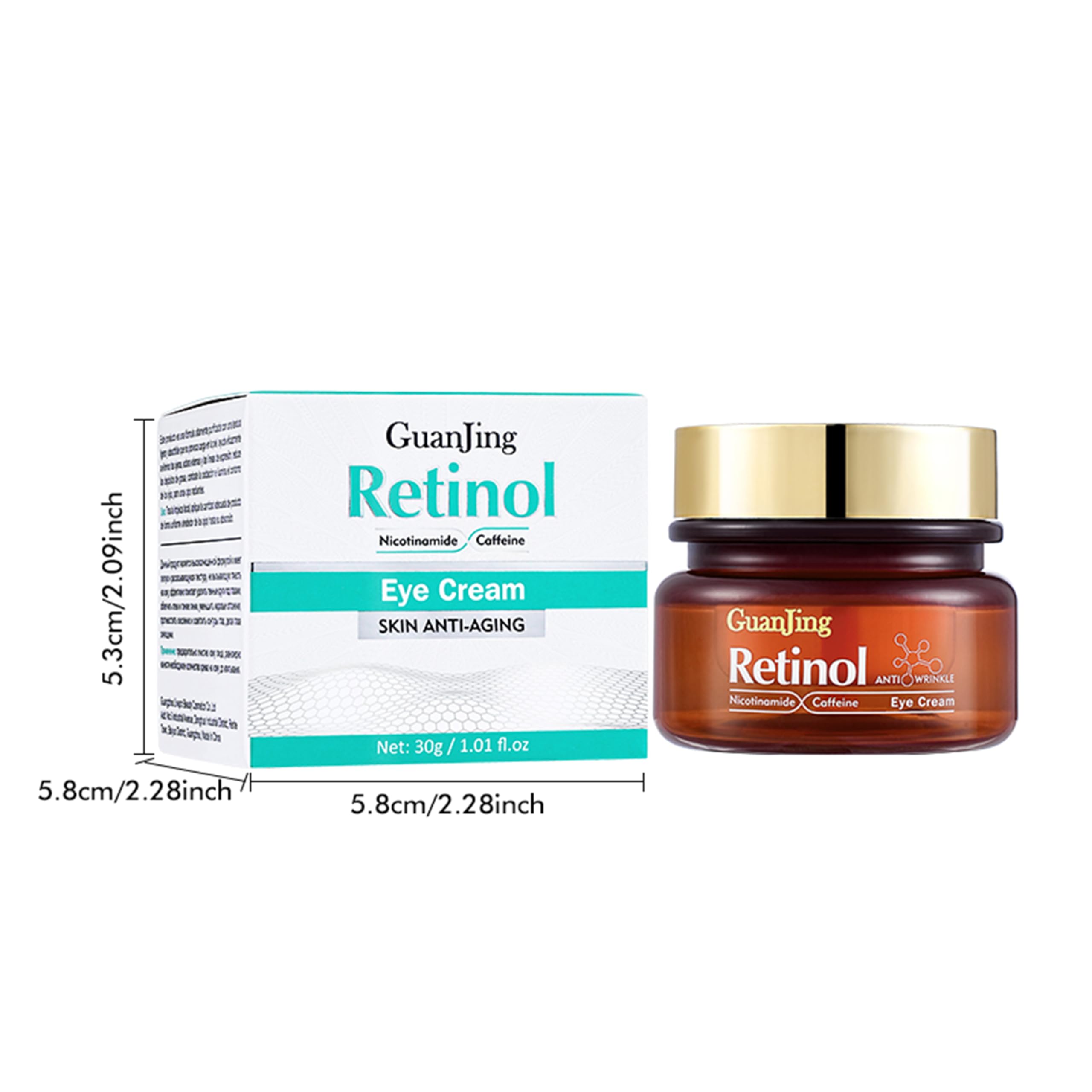 GuanJing Retinol Anti Aging Eye Cream Anti-Wrinkles Bags Dark Circles Removal Retinol Eye Cream For Women - 30g