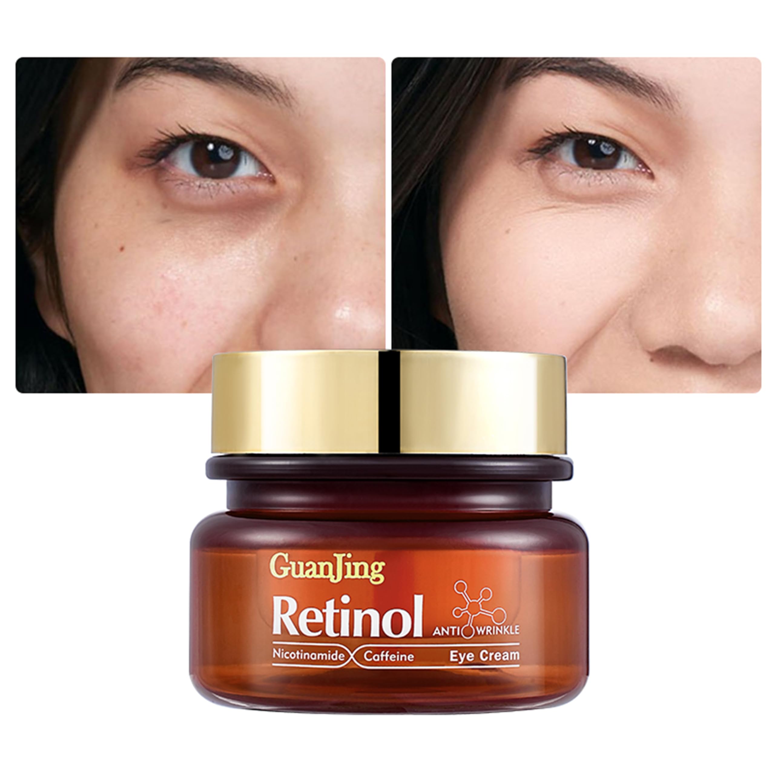 GuanJing Retinol Anti Aging Eye Cream Anti-Wrinkles Bags Dark Circles Removal Retinol Eye Cream For Women - 30g