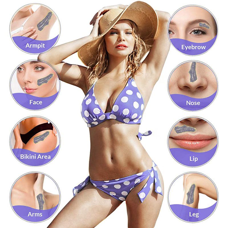 200g Hard Wax Beads for Wax Heater Machine Hair Remove Hot Film Waxing Beads Brazilian Waxing Pearl Beans for Wax Warmers Pot