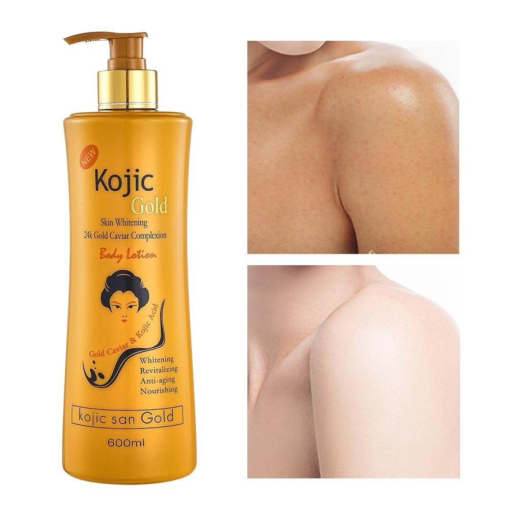 Kojic Acid Gold Skin Whitening 24 Gold Caviar Complexion Lotion 600 ml