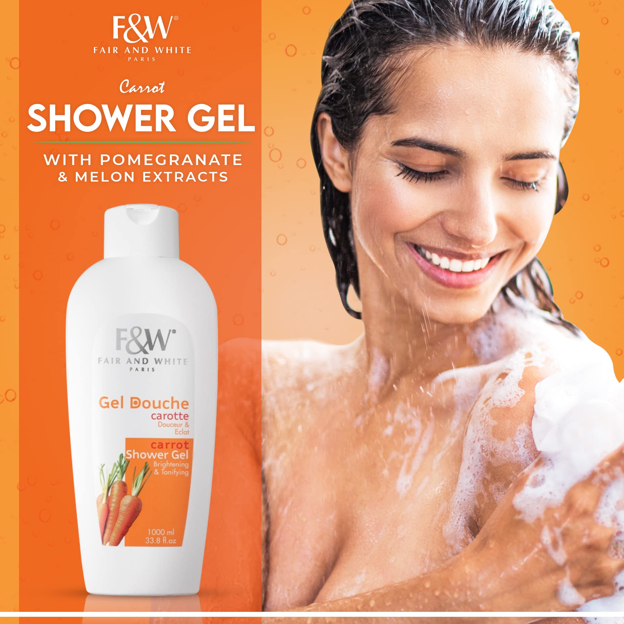 Fair and White Original Carrot Shower Gel 1000 ml